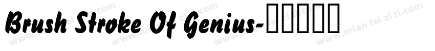 Brush Stroke Of Genius字体转换